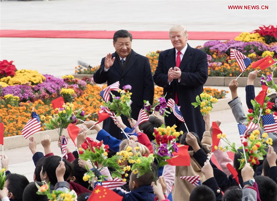 CHINA-BEIJING-XI JINPING-TRUMP-WELCOME CEREMONY (CN)