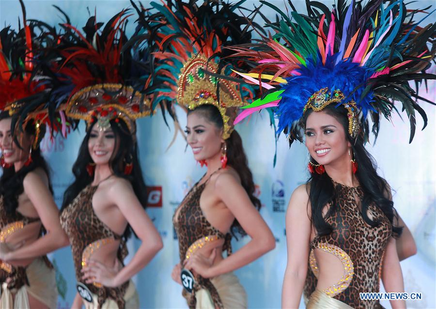 PHILIPPINES-QUEZON CITY-BINIBINING PILIPINAS 2018-PARADE OF BEAUTIES