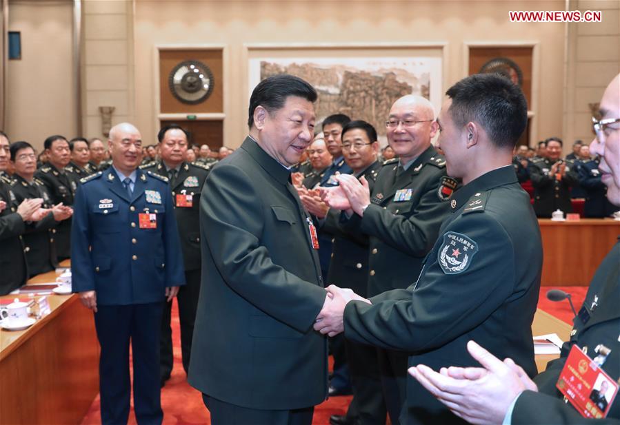 (TWO SESSIONS)CHINA-BEIJING-XI JINPING-NPC-PLA AND ARMED POLICE-PLENARY MEETING (CN)