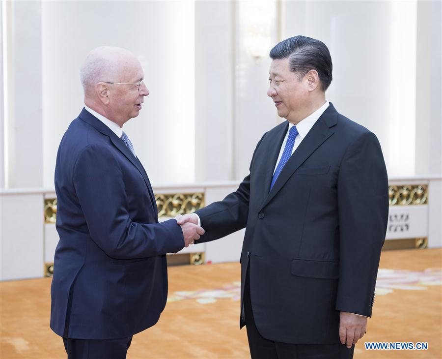 CHINA-BEIJING-XI JINPING-WEF-SCHWAB-MEETING (CN)