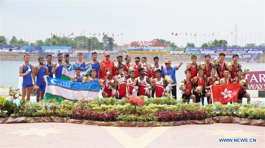 (SP)INDONESIA-PALEMBANG-ASIAN GAMES-ROWING-MEN'S LIGHTWEIGHT EIGHT