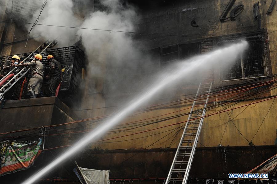 INDIA-KOLKATA-FIRE AT MARKET