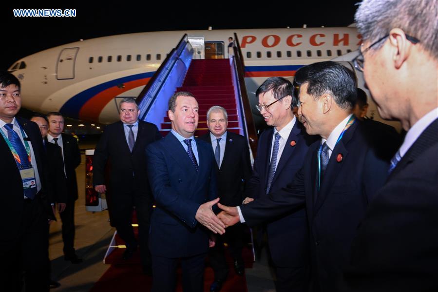 (IMPORT EXPO)CHINA-SHANGHAI-CIIE-RUSSIAN PM-ARRIVAL (CN)