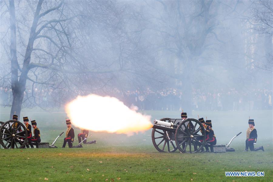 BRITAIN-LONDON-ACCESSION DAY-QUEEN ELIZABETH II-ROYAL GUN SALUTES