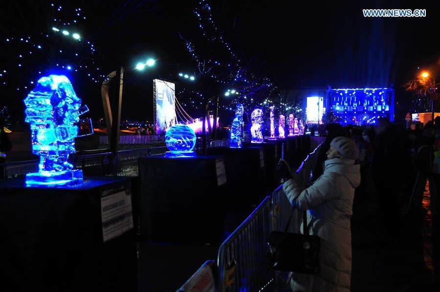 LATVIA-JELGAVA-ICE SCULPTURE-FESTIVAL