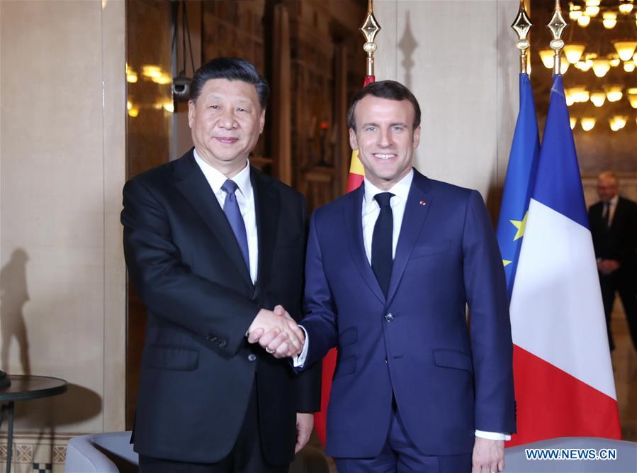 FRANCE-NICE-CHINA-XI JINPING-MACRON-MEETING