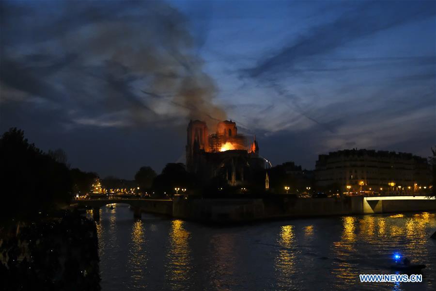 FRANCE-PARIS-NOTRE DAME CATHEDRAL-FIRE