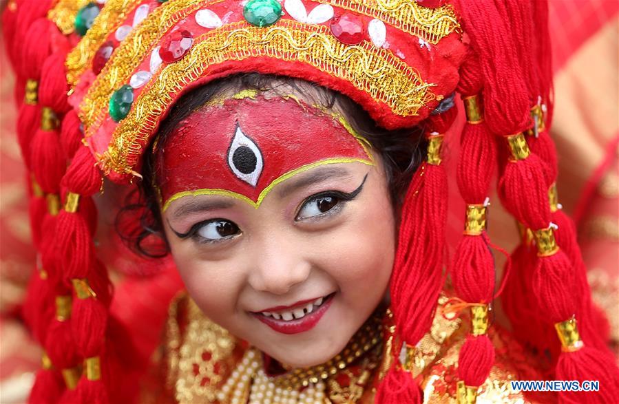 NEPAL-KATHMANDU-INDRAJATRA FESTIVAL-KUMARI PUJA