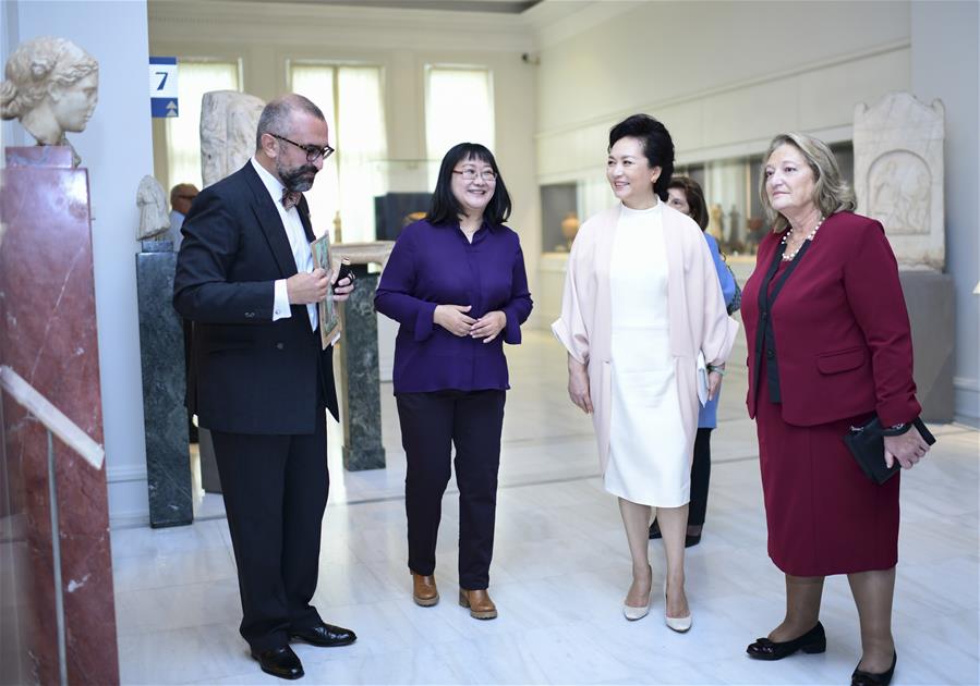 GREECE-ATHENS-PENG LIYUAN-MUSEUM-VISIT