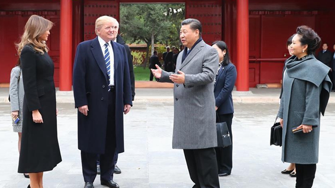 Xi welcomes Trump in China's Forbidden City