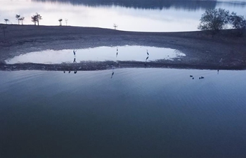 Early winter scenery in Dongpu reservoir in China's Anhui