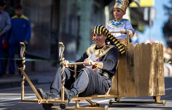 Soapbox Race held during carnival parade in Croatia