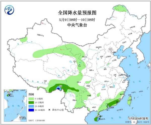 冷空气要撤啦！今日全国降水整体弱 华南仍有强对流