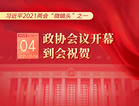 习近平2021两会“微镜头”之一：3月4日 政协会议开幕，到会祝贺